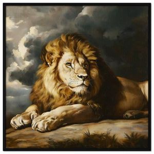 Tranh sơn dầu sư tử Tranh treo tường dán tường canvas trang trí. CGI-1713