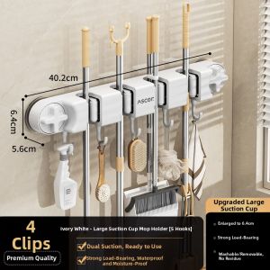ASCOR | Suction Bathroom Storage Organizer for Cleaning Tools