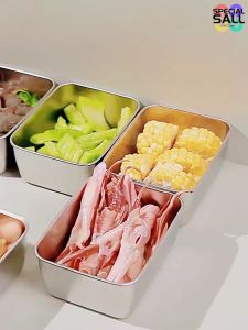 304 stainless steel food preservation boxes tableware storage boxes insulated lunch boxes. Equipped with lids and can be heated in the microwave oven.