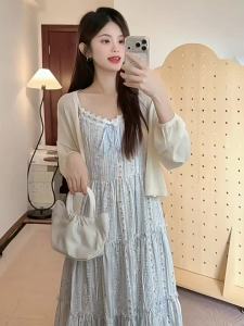 HEYINI | Đầm Suông Hoa Giúp Giảm Cân Midi Cho Nữ