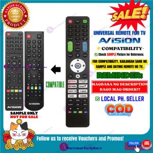 Avision Smart TV Remote Universal [**Mag Basa B4 Umorder**] Avision LED TV Remote Avision LED Digital TV Ready to Use Universal TV Remote AVISION SMARTL LED TV Model Avision Remote Control 32K802D & 43K802D AVISION REMOTE alluremarketplace2nd