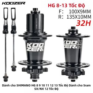 Moay-ơ Xe Đạp Leo Núi Koozer XM490PRO HG 100/135mm QR 28H/32H Trục Thép CRMO Tương Thích 8-12 Tốc Độ