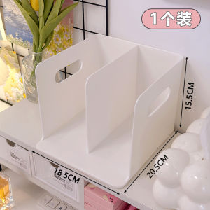 Acrylic Bookends Desk Organizer Student Book Storage Box White Pen Holder Shelf Partition Home Office Supply Desk Organizer