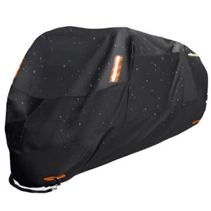 Thick 300D Black Motorcycle Covers Design Waterproof Motors Dust Rain Snow UV Protector Cover Indoor Outdoor