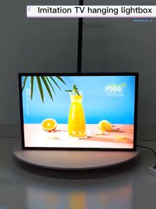 Hanging LED ultra-thin Light Box Billboard Retractable stand TV menu board with light