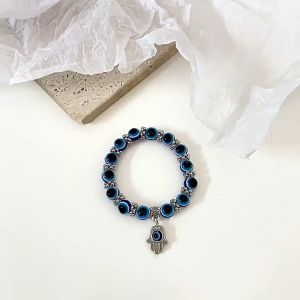 Hot sale original 925 sterling silver bracelet mens and womens blue eyes evil eye jewelry for friends gift