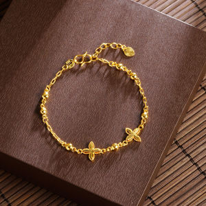 emas 916 original gold Clover Bracelet
