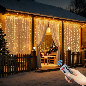 Valentines Day USB Curtain LED String Lights - Remote Control Fairy Garland for Cozy Bedroom Home Ambiance