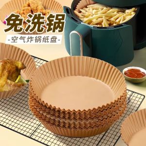 Special Air Fryer Paper Tray Heat Resistant Oil Absorbing Baking Silicon Paper Barbecue round Household Kitchen Cooking Utensils