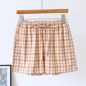 Simple Washed Cotton Couples Drawstring Pajama Pants Summer Thin Casual Loose with Pocket Outdoor Wearable Home Pants