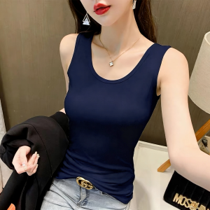 QIAOCHENXIAN | Cotton Tank Top Spaghetti Strap for Plus Size Women Fitted Outerwear