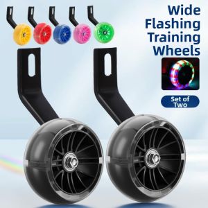 Wide Thick Flashing Auxiliary Wheels Childrens Bike