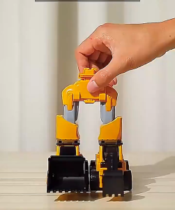 MXBEAUTY Magnetic Transform Engineering Deformation Detachable Assembly Engineering Vehicle DIY Kids Excavator Mixer Multi-functional