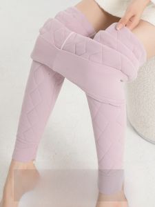 MiiOW | Quần ống loe len dày cạp cao cho nữ mùa đông ấm áp quần lót bên trong không béo quần lót quần áo cơ bản