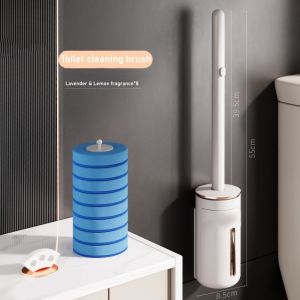 Disposable Toilet Brush Kit Wall Mounted Toilet Bowl Cleaner with Holder Toilet Bathroom Cleaning Supplies