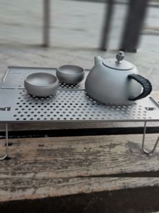 Ultra-Light Titanium Outdoor Mini Folding Table Portable Camping Wilderness Leisure Table Tea Tray Compact Picnic Table