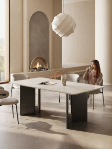 Natural Luxury High-end Italian Minimalist Stone Dining Table