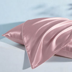 Pure Color Silk Pillowcase 100 Percent Mulberry Silk Single-sided 19 Mommes