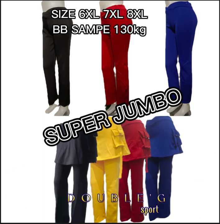 Celana Rok Senam Super Jumbo/ Celana Olahraga Wanita Big Size bb 100kg sampe 130 Kg/Celana Wanita Panjang Polos Super Jumbo pinggang Karet/Celana Wanita Jumbo Murah/Celana Panjang Wanita Sport Senam Yoga Zumba Aerobik