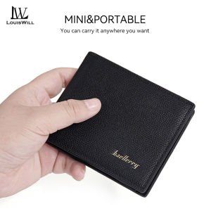 LouisWill Mens Wallet RFID Wallet Simple Short Wallet Soft PU Business Wallet Multi-Card Position Wallets Travel Purses Coin Pouch ID Credit Cards Holders