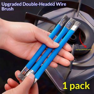 ESD Anti Static Double Head Steel Wire Brush PCB BGA Motherboard Cleaner Gas Stove Gap Grease Remover Hand Cleaning Tool