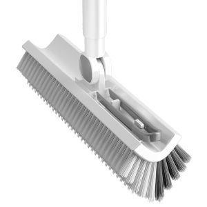 Long Handle Floor Brush Bathroom Hard Bristle Cleaning Tool for Toilet And Bathroom Crevice Cleaning Household Essential