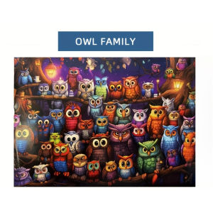 Majestic Forest Owl Bird Portrait Jigsaw Puzzle 500 1000 1200 2000pcs For Adults Family Fun Time Christmas Birthday Gift