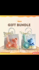 Joylio Christmas Gift Bundle Set in PVC Gift Bag | Birthday | Teachers Day | Party | Event | Portable Mini USB Fan Microfiber Towel