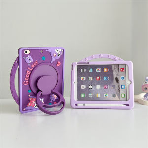 สำหรับแผ่นเกียรติยศ X7 8.7นิ้ว2025สำหรับเด็กแท็บเล็ตซิลิโคนแบบถือแท่นวางหมุนได้360 ° น่ารัก Kuromi สายคล้องเคสปากกา