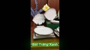 Đĩa Men Hỏa Biến Bạch Ngọc Bát Tràng Cao Cấp | Đĩa Tròn Salad Bầu Dục Đĩa Sò Đĩa Hoa Lá Chuối Lá Khế Lá Bồ Đề...
