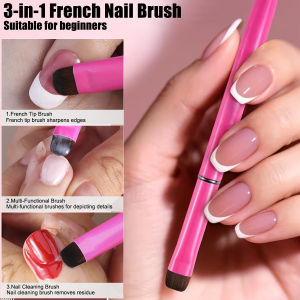 Gel nail polish brush nail art design brush wooden alloy handle dotting brush liner brush French manicure brush set