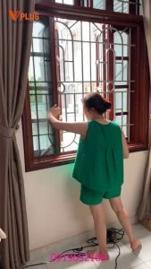 Cửa Lưới Chống Muỗi Dạng Xếp Vplus Chất Liệu Lưới Thủy Tinh Ngăn Chặn Muỗi Côn Trùng Làm Mọi Kích Thước