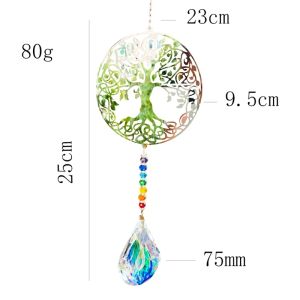 Suncatcher Nordic Crystal Life Tree Wind Chimes Mandala Sun Catcher Decorations Home Decorative Items from Mainland China