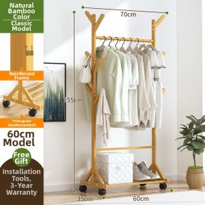 Bamboo Coat Rack Free Standing