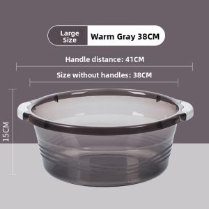 CHAHUA | Thickened Transparent Plastic Basin for Face and Bottom Washing