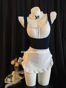 SatisfClothe 💞💞 ชุดแม่บ้านคอสเพลย์ สไตล์วันพีซ ชุดคอสเพลย์เมด สีฟ้าและสีขาว แม่บ้าน ราคาถูก ส่งไวจากไทย