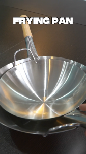 Dreepor Frying Pan Stainless Steel Large Pot With Handle Thicken Wok Pan Non Stick 30/36CM