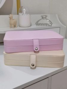 Portable Travel Jewelry Storage Box Large Capacity Earring Clip Organizer Multi-layer Ring Holder Home Use Fashion Accessory Case