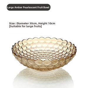 Creative Glass European Style Fruit Plate for Living Room