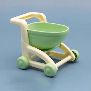 1:12 Miniature Furniture Shopping Cart Refrigerator Kitchen Shelve Mini Drink Dessert Food Dollhouse Kitchen Toy Model Gift