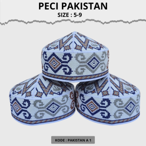 Peci Pakistan Full Bordil / Peci Haji / Kopiah Pakistan
