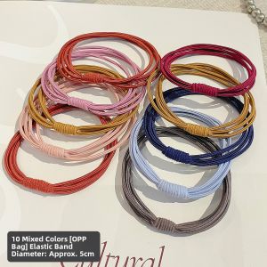 Durable Dual-Color High-Elasticity Hair Ties Womens Hair Bands Black Hair Bands Fashionable Hair Accessories Hair Ropes