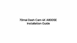 70mai A800SE Dashcam | 4K Resolution | 2 Channel | Built in GPS Night Vision | ADAS | App Control Type-C cable