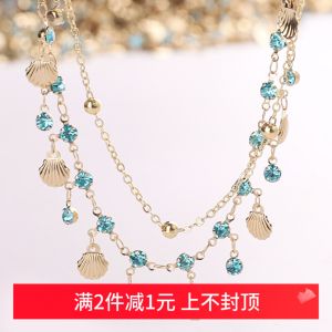 สร้อยข้อมือลูกปัดด้ายไข่มุกทองแดงบริสุทธิ์ DIY Handmade สร้อยคอโซ่กระดูกไหปลาร้า เครื่องประดับ อุปกรณ์