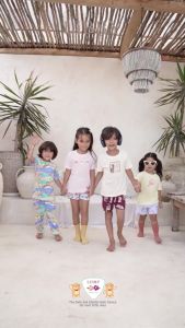 Libby Stelan Bayi Cowok Cewek Pakaian Oblong Lengan Pendek Celana Panjang Cotton Rib Single Knit