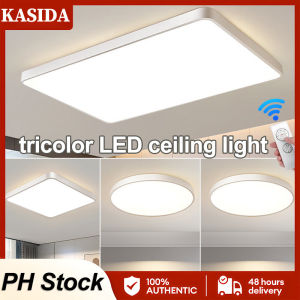 KASIDA NEW ultra bright ceiling lights modern design ceiling light tricolor dimming led lights house ceiling Ultra thin led ceiling light bedroom ceiling light with remote control for bedroom living room dining room kitchen corridor balcony