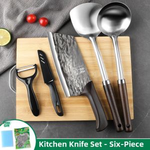 Two-in-One Kitchen Knife and Chopping Board Set