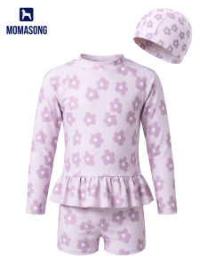 Momasong | Children Girls Sun Protection Swimwear Set