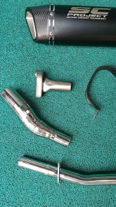rouser 135 Stainless elbow on Sc project Nitobe with Silencer