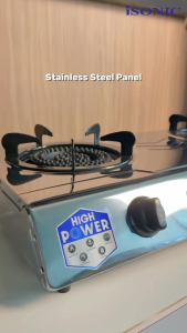 iSONIC Stainless Steel Gas Stove Double Burner 4.6kW x2 Heavy Duty Cooking Hob Home Kitchen Cooker